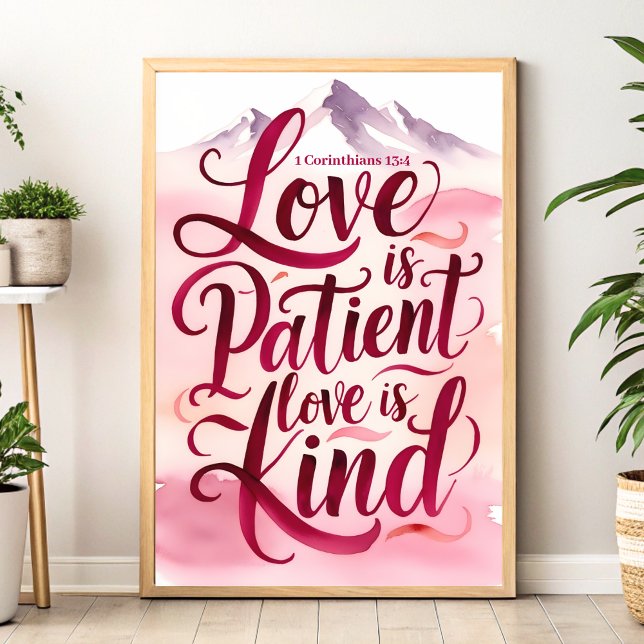 Affiche L'amour est Patient L'amour est une sorte de mur c (Créateur téléchargé)