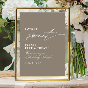 Affiche L'amour est sucré Bonbons Buffet Mariage
