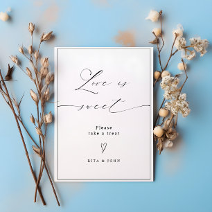 Affiche L'amour est sucré Bonbons Buffet Mariage