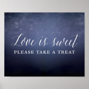 Affiche L'amour est sucré S'il vous plaît prendre un signe
