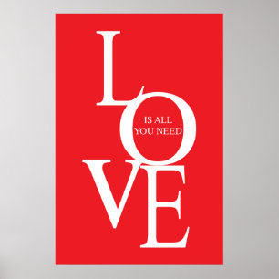 Affiche L'amour est tout ce dont vous avez besoin