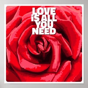Affiche L'Amour Est Tout Ce Dont Vous Avez Besoin