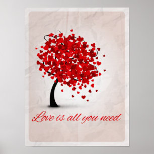 Affiche l'amour est tout ce dont vous avez besoin