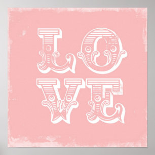 AFFICHE L'AMOUR EST UN CIRCUS IMPRIMER : ROSE