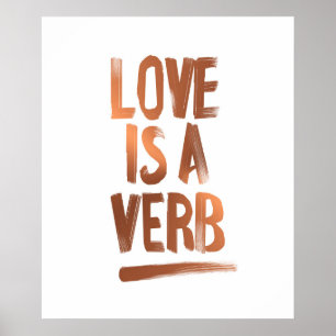 Affiche L'amour est une copie d'affiche d'en cuivre de