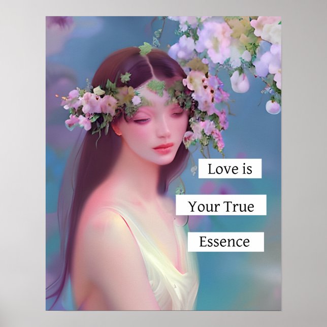 Affiche L'amour est votre véritable essence | Ange féeriqu (Devant)