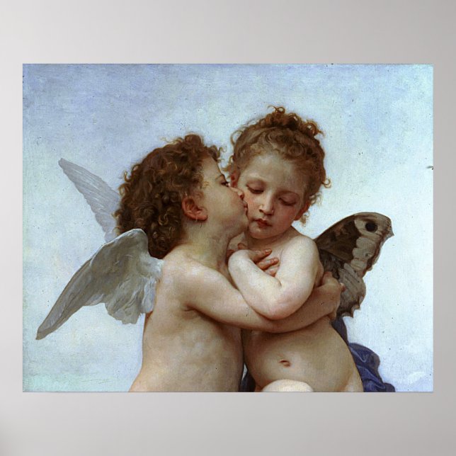Affiche L'Amour et Psyche de Bouguereau, enfants (Cupid) (Devant)