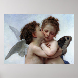 Affiche L'Amour et Psyché, Enfants - William Bouguereau