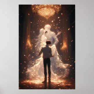 Affiche L'Amour Éthéré à la Lumière des Bougies