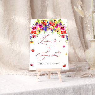 Affiche L'amour floral coloré est doux