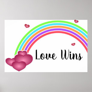 Affiche L'amour gagne Rainbow