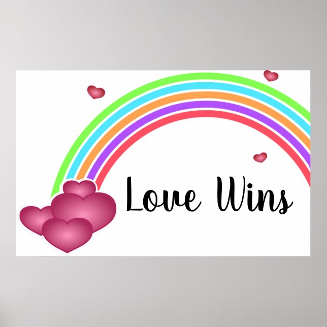 Affiche L'amour gagne Rainbow (Devant)