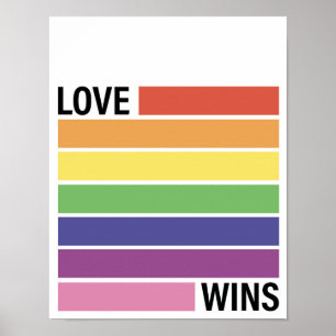 Affiche L'amour gagne Rainbow
