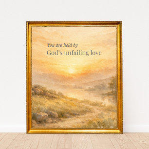 Affiche L'amour inaltérable de Dieu Encouragement chrétien