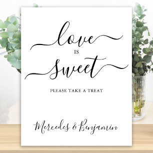 Affiche L'Amour Mariage Moderne Est Douce Table Personnali
