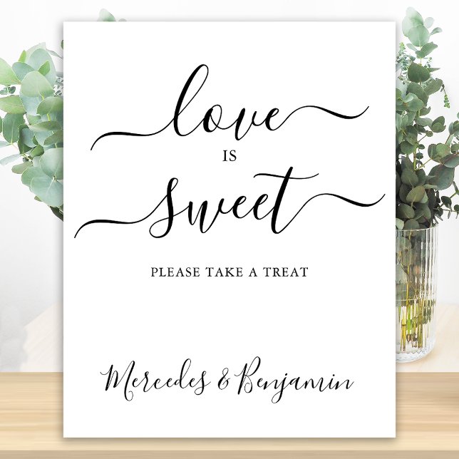 Affiche L'Amour Mariage Moderne Est Douce Table Personnali (Créateur téléchargé)