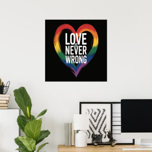 Affiche L'amour n'a jamais tort Mois de la fierté LGBT