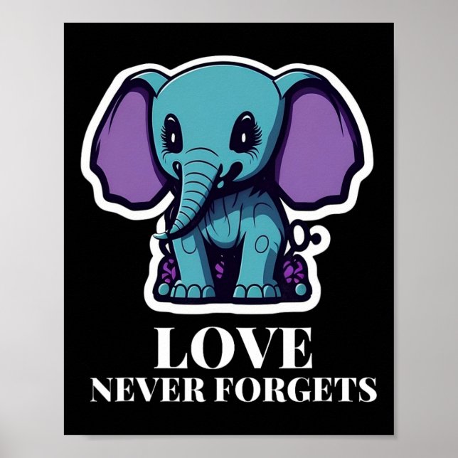 Affiche L'amour n'oublie jamais l'éléphant pour les filles (Devant)