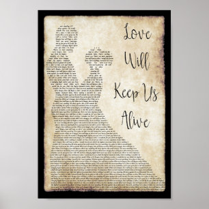 Affiche L'Amour Nous Conservera En Vie Chanson Homme Lady 