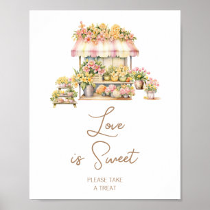Affiche L'amour printanier en fleurs Mariage Love is Sweet