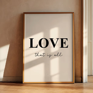 Affiche L'amour qui est tout minimaliste