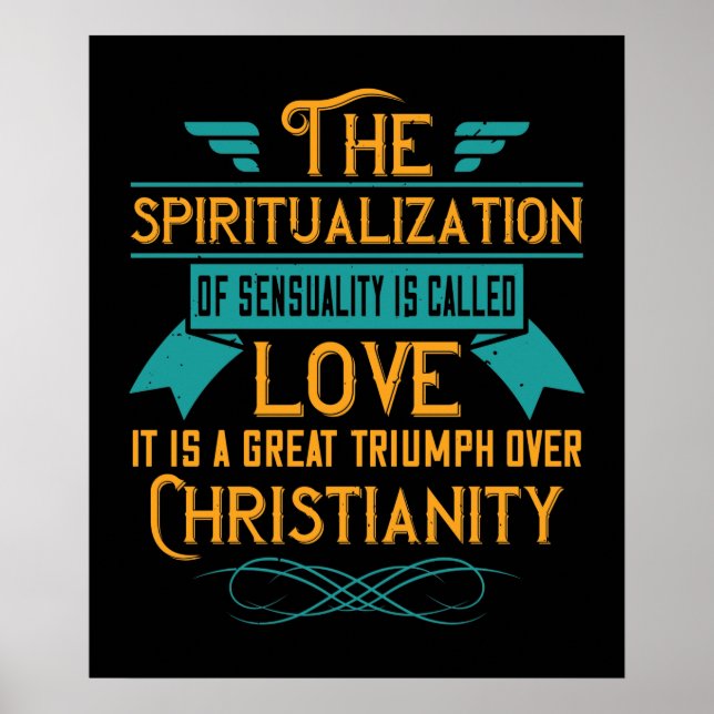 Affiche L'Amour Religieux Est Un Grand Triomphe Sur Le Chr (Devant)