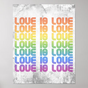 Affiche L'amour rétro est amour