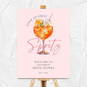 Affiche L'Amour Rose Au Premier Spritz Fête des mariées Bi