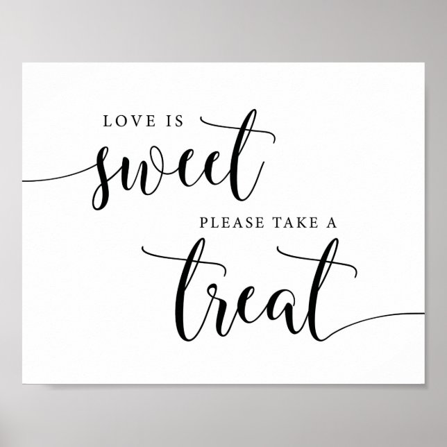 Affiche L'Amour Rustique Mariage Est Douce Treat Sign (Devant)