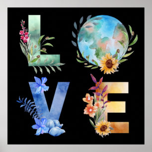 AFFICHE L'AMOUR SAUVE NOTRE PLANÈTE