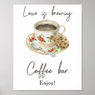 Affiche L'amour se prépare Salle de café pour la douche de