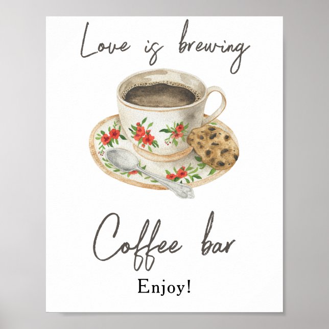 Affiche L'amour se prépare Salle de café pour la douche de (Devant)