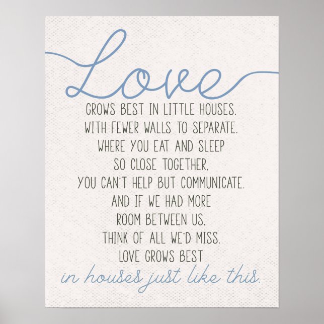 Affiche L'Amour Se Transforme En Petites Maisons (Devant)