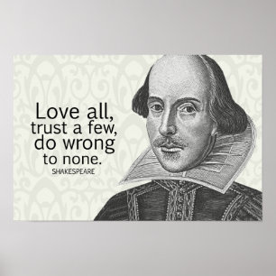 Affiche L'amour tout de Shakespeare, font confiance à