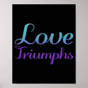 Affiche L'amour triomphe Prévention du suicide Tri-Blend P