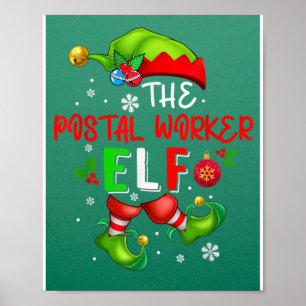 Affiche L'Amoureux du costume elf de Noël du travailleur p