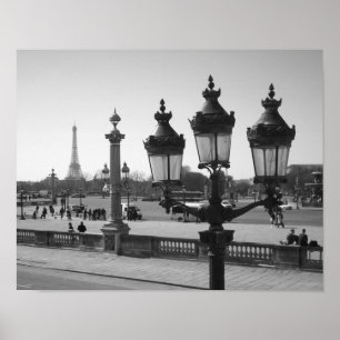 Affiche Lamp Post & Eiffel