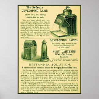 Affiche Lampe de développement réflecteur ~ Vintage Ad