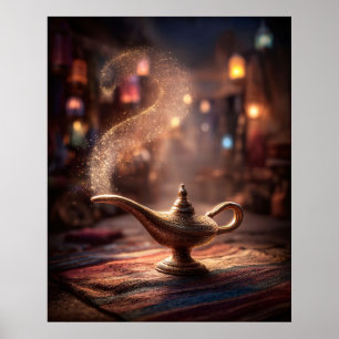 Affiche Lampe de génie mystique