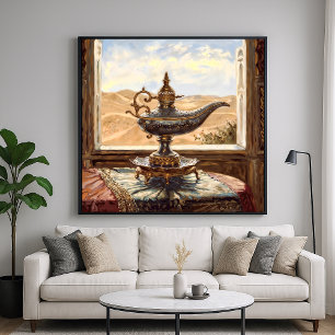 Affiche Lampe du désert - Style peint art de la vie morte