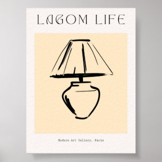 Affiche Lampe minimaliste scandinave