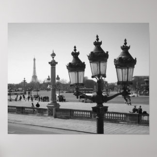 Affiche Lampe Post & Eiffel