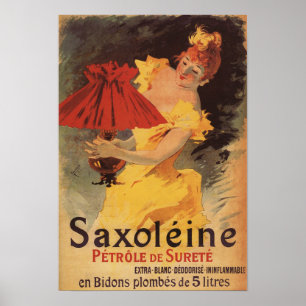 Affiche Lampe rouge à huile de saxoléine
