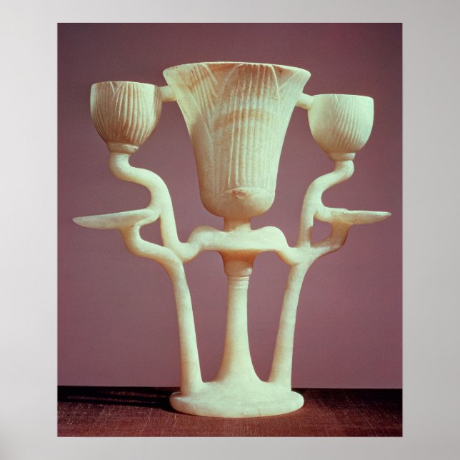 Affiche Lampe sous forme de trois fleurs de lotus (Devant)