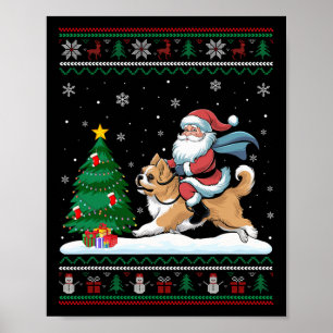 Affiche Lampes de Noël moches Noël Père Noël Riding Lhassa