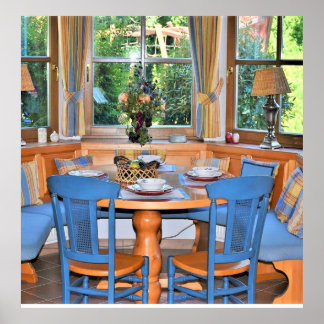 Affiche Lampes de réglage de table Fenêtre extérieure Post