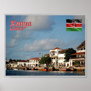 Affiche Lamu - Kenya - Panorama -
