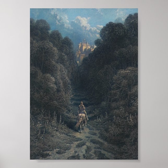 Affiche Lancelot approchant le château d'Astolat (Devant)