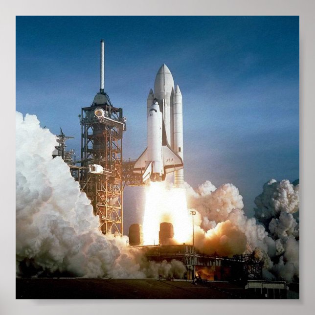 Affiche Lancement de fusée (Devant)