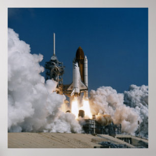 Affiche Lancement de la navette spatiale Atlantis (STS-46)